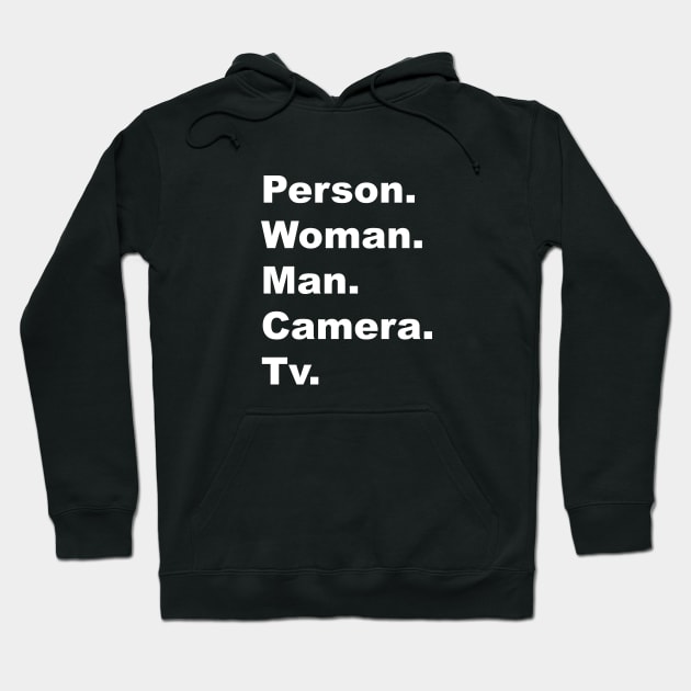 person woman man camera tv Hoodie by Souna's Store